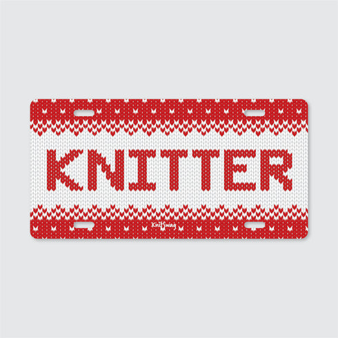 Vanity License Plate for Knitters, Knit License Plate